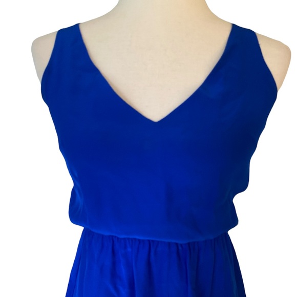 Amanda Uprichard Silk Royal Blue Back Cutout tunic  Dress - XS - Picture 3 of 10